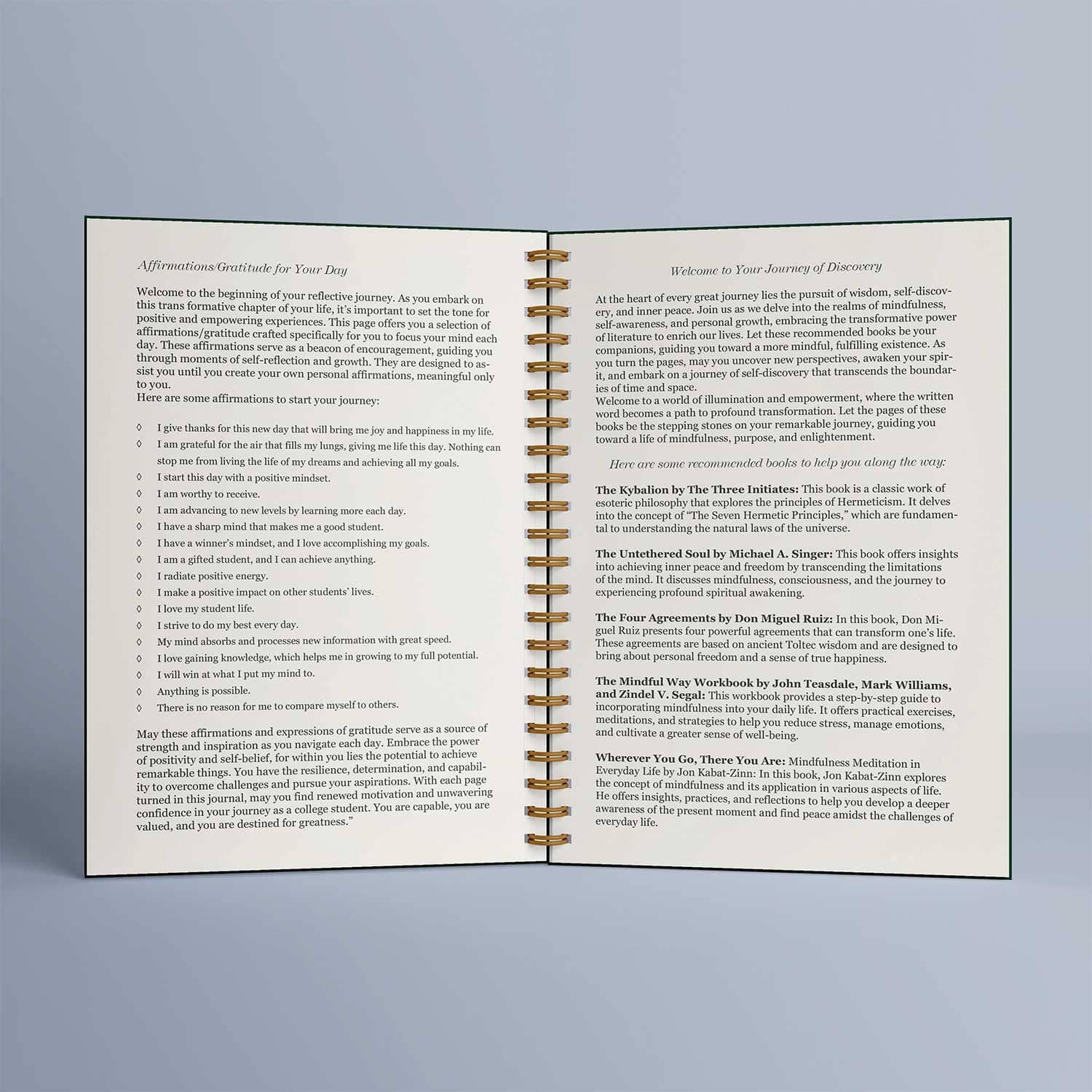 Student Daily Mindset Journal in USA-PreOrder Journal MAISON&GRACE PUBLISHING