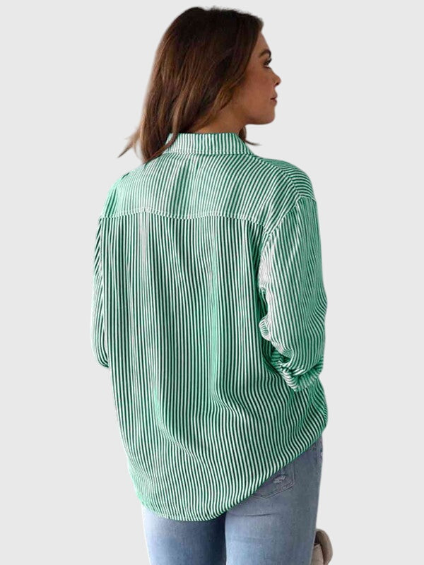 Ariana Collared Striped Shirt for Effortless Elegance