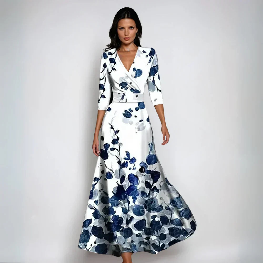 Emilia - Chic Bloom Wrap Dress