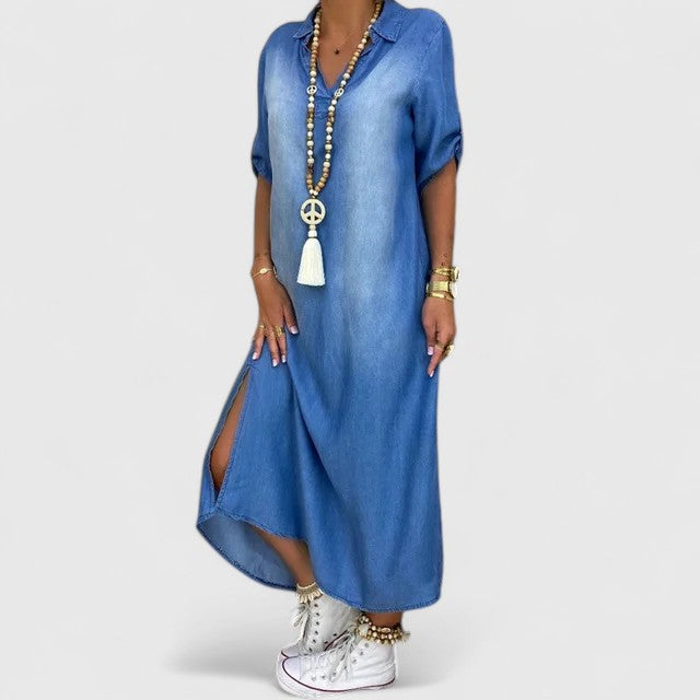 Sophisticated Denim Dress with Effortless Elegance