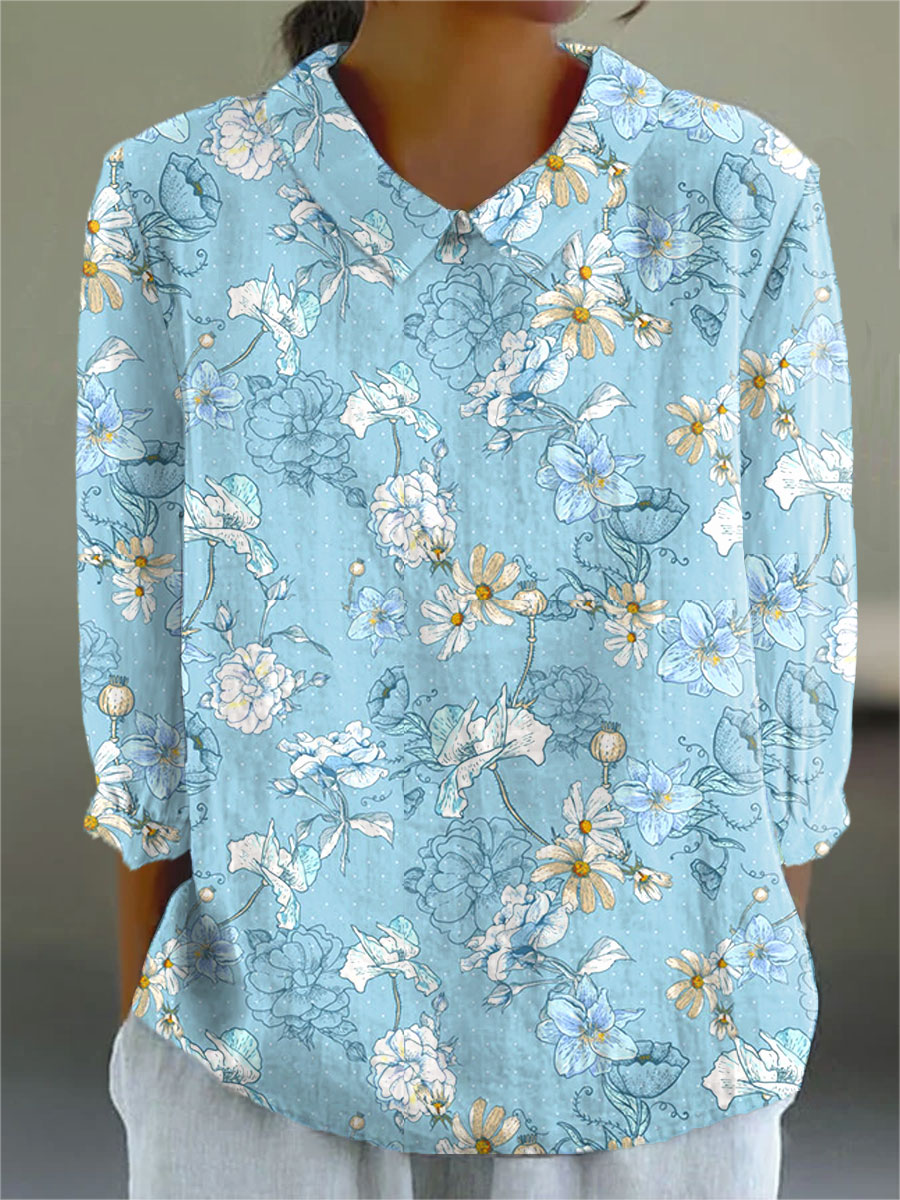 Agatha Floral Blouse - Effortless Elegance for Every Day