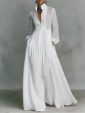 Serena Flowing Button-Front Maxi Dress for Women