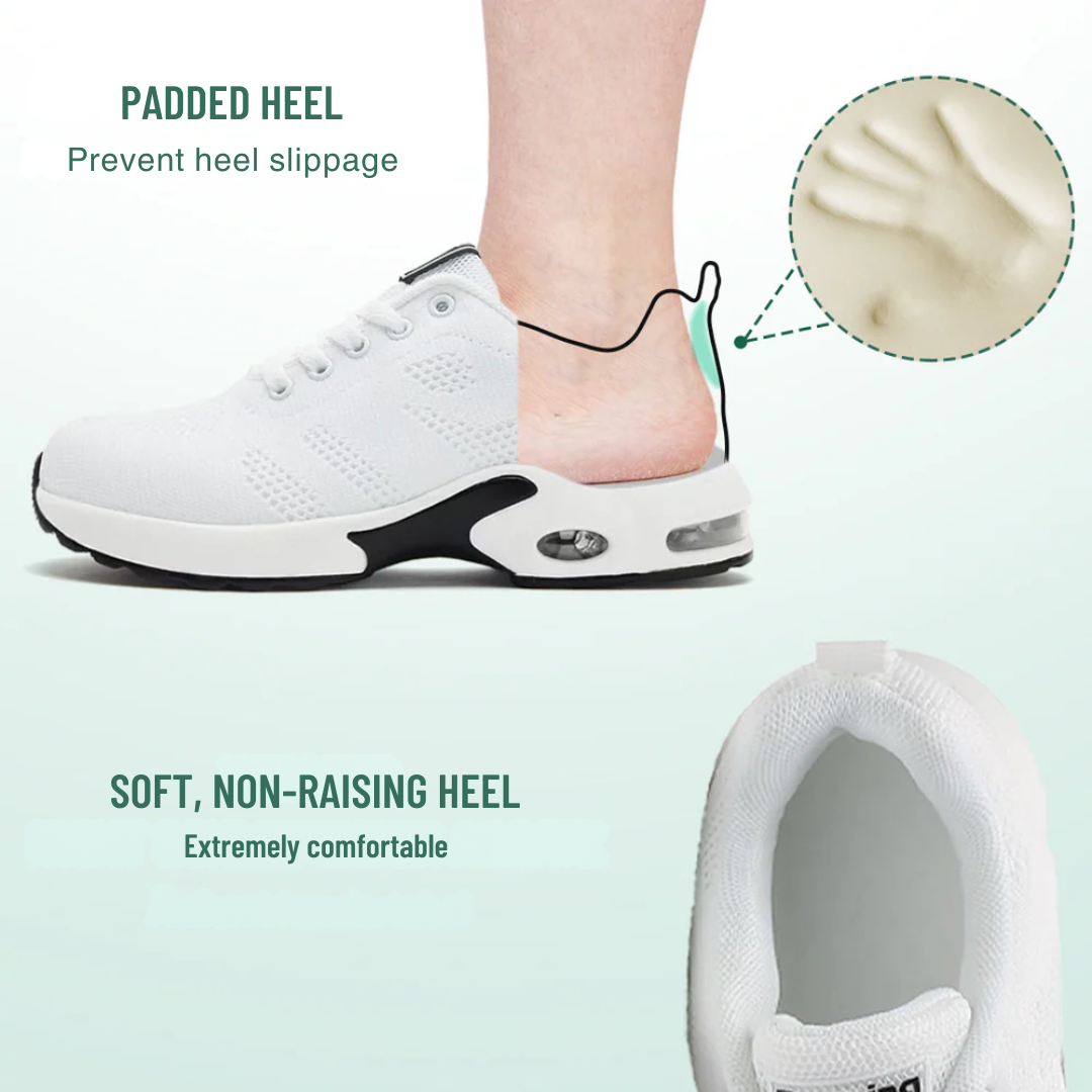 White Orthopedic Walking Sneakers with Arch Support for Women