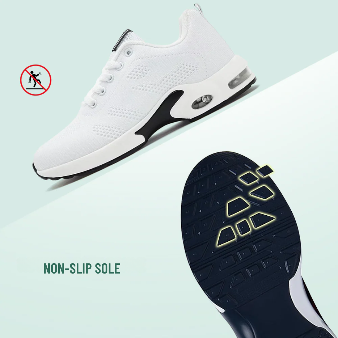 White Orthopedic Walking Sneakers with Arch Support for Women