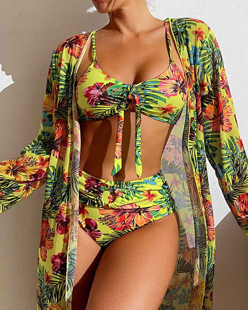 Women's Floral Skirt Bikini