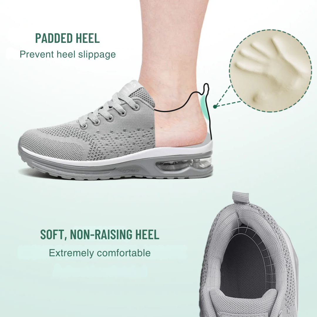 All Gray Orthopedic Walking Sneakers for Effortless Everyday Style