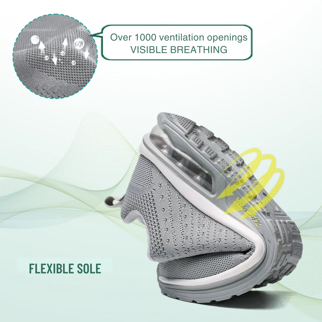 All Gray Orthopedic Walking Sneakers for Effortless Everyday Style