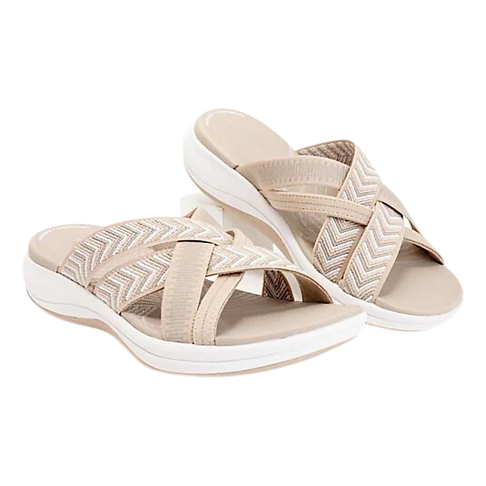 Alera Cross Strap Comfort Sandals with Arch Support