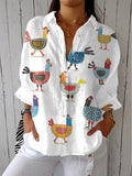 Lilia Playful Chicken Blouse