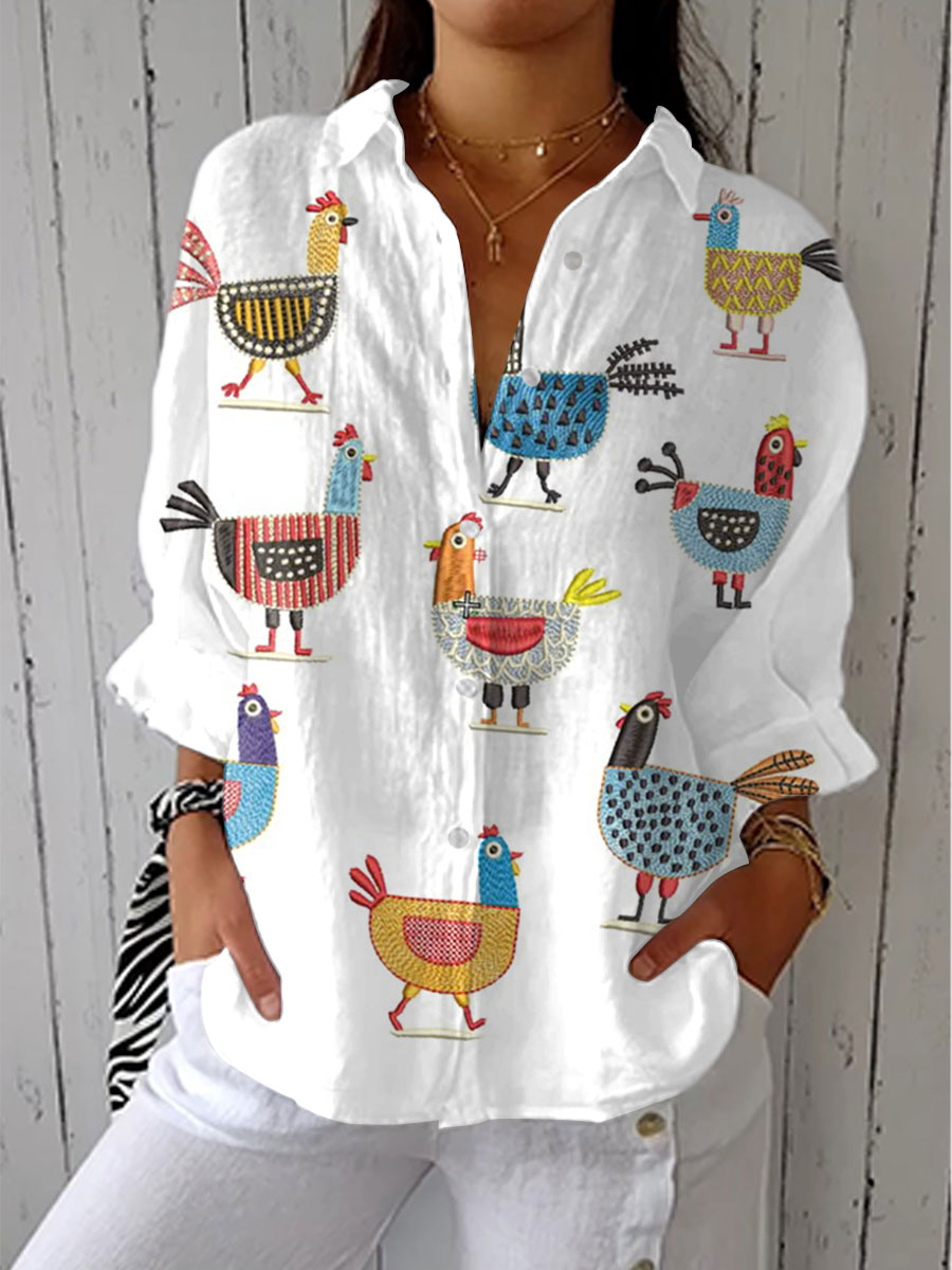 Lilia Playful Chicken Blouse