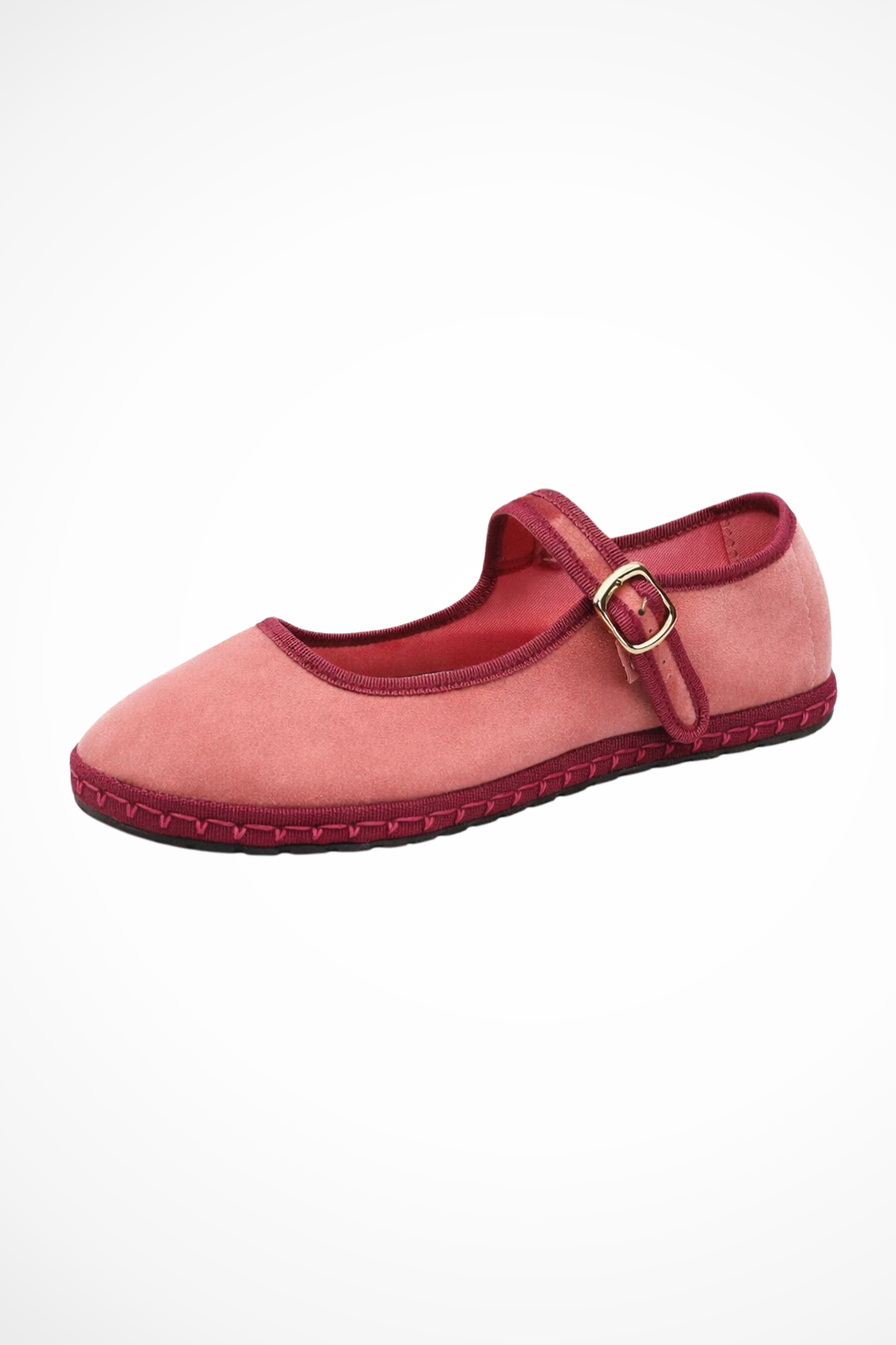 Round Toe Buckle Strap Mary Jane Ballet Flats for Women