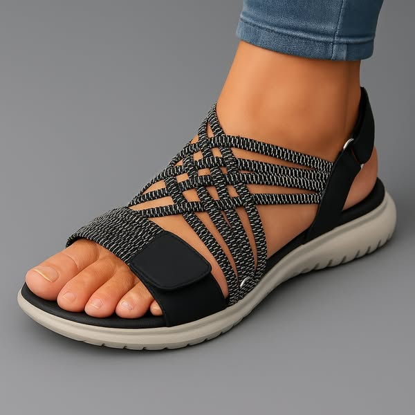 Sanarita Lightweight Comfortable Sandals - Supportive Strappy Sandals for Daily Wear and Long Walks