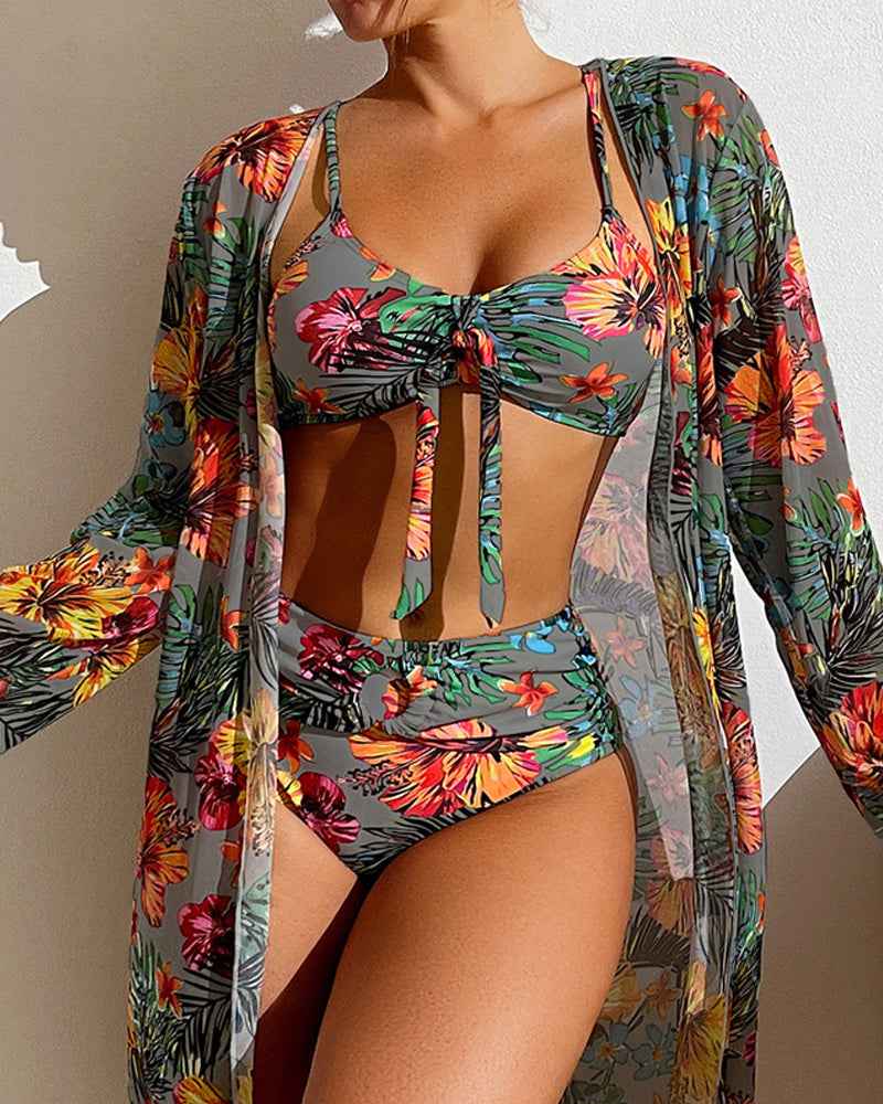 Women's Floral Skirt Bikini
