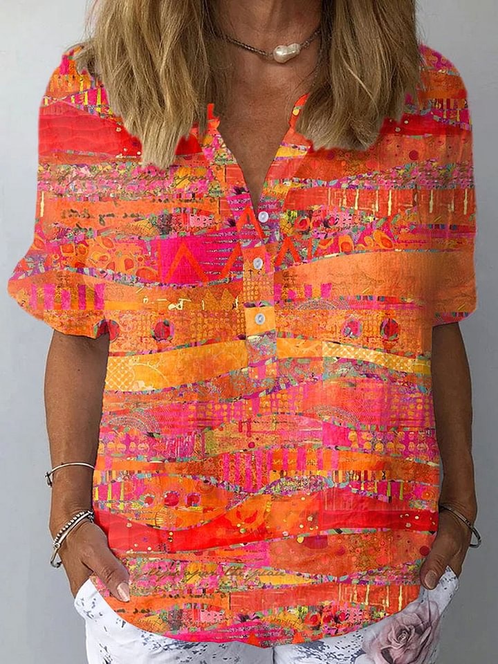 Elegant Pleated Button-Up Blouse for Timeless Style