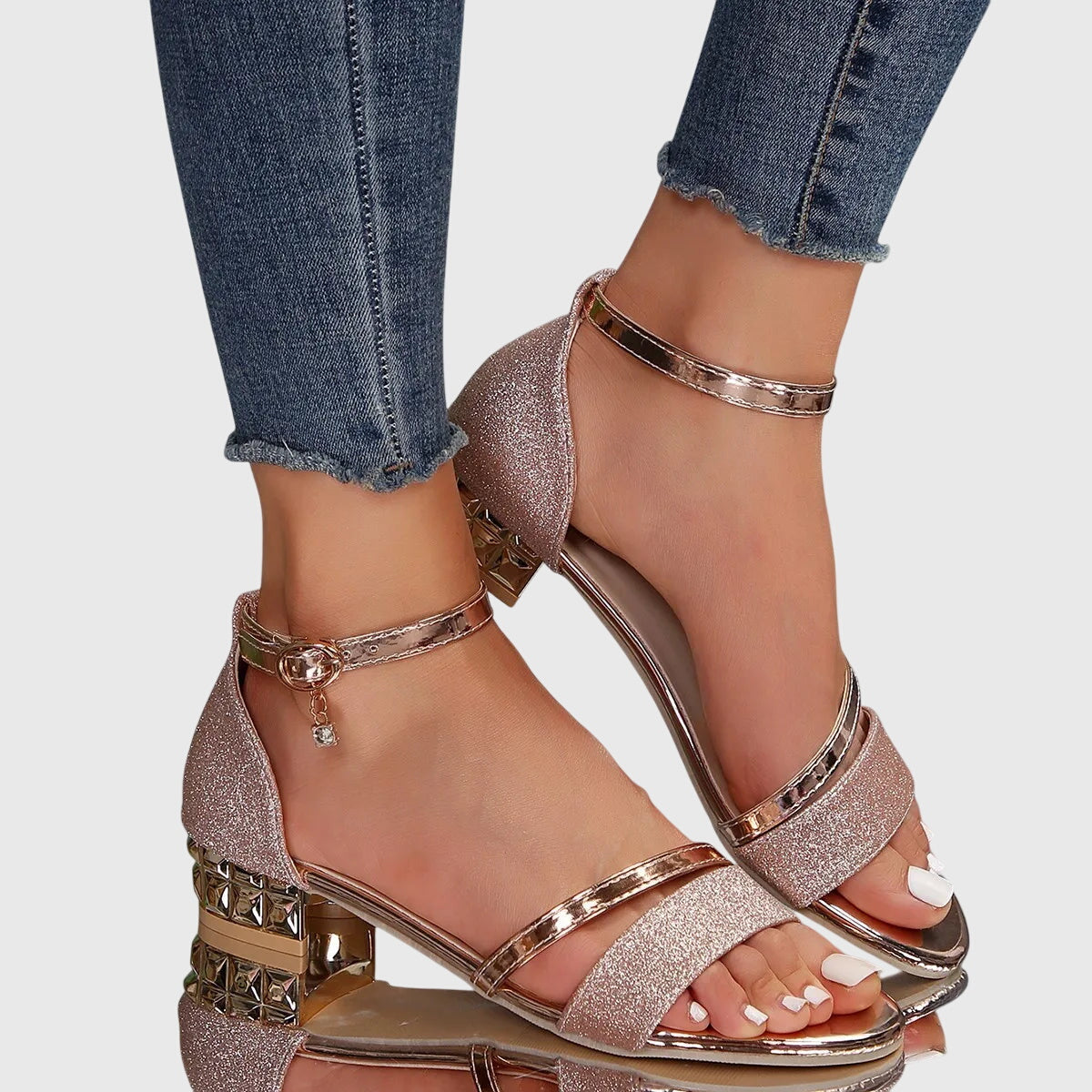 Orthopedic Heeled Sandals with Adjustable Comfort Fit