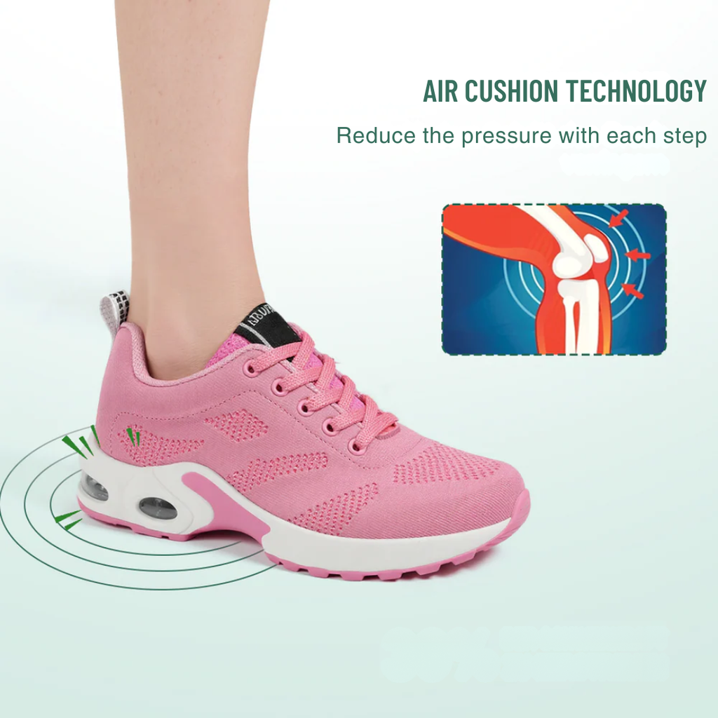 Pink Orthopedic Walking Sneakers with Arch Support for Women