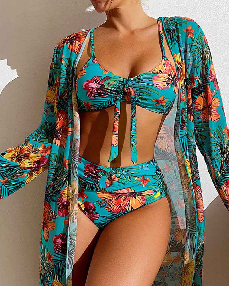 Women's Floral Skirt Bikini