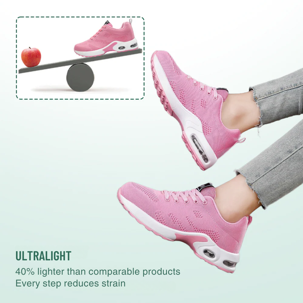 Pink Orthopedic Walking Sneakers with Arch Support for Women