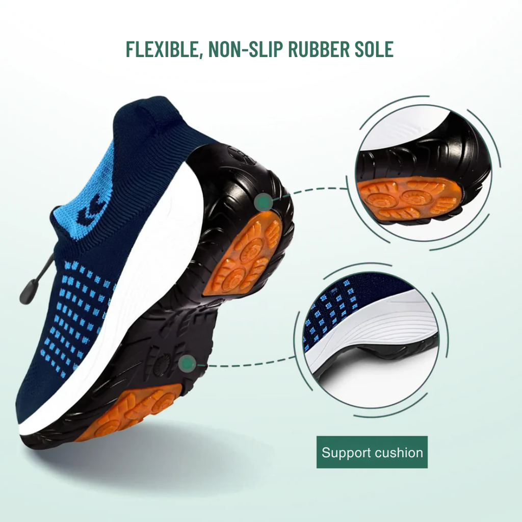 Navy Blue Orthopedic Walking Shoes for All-Day Comfort and Style