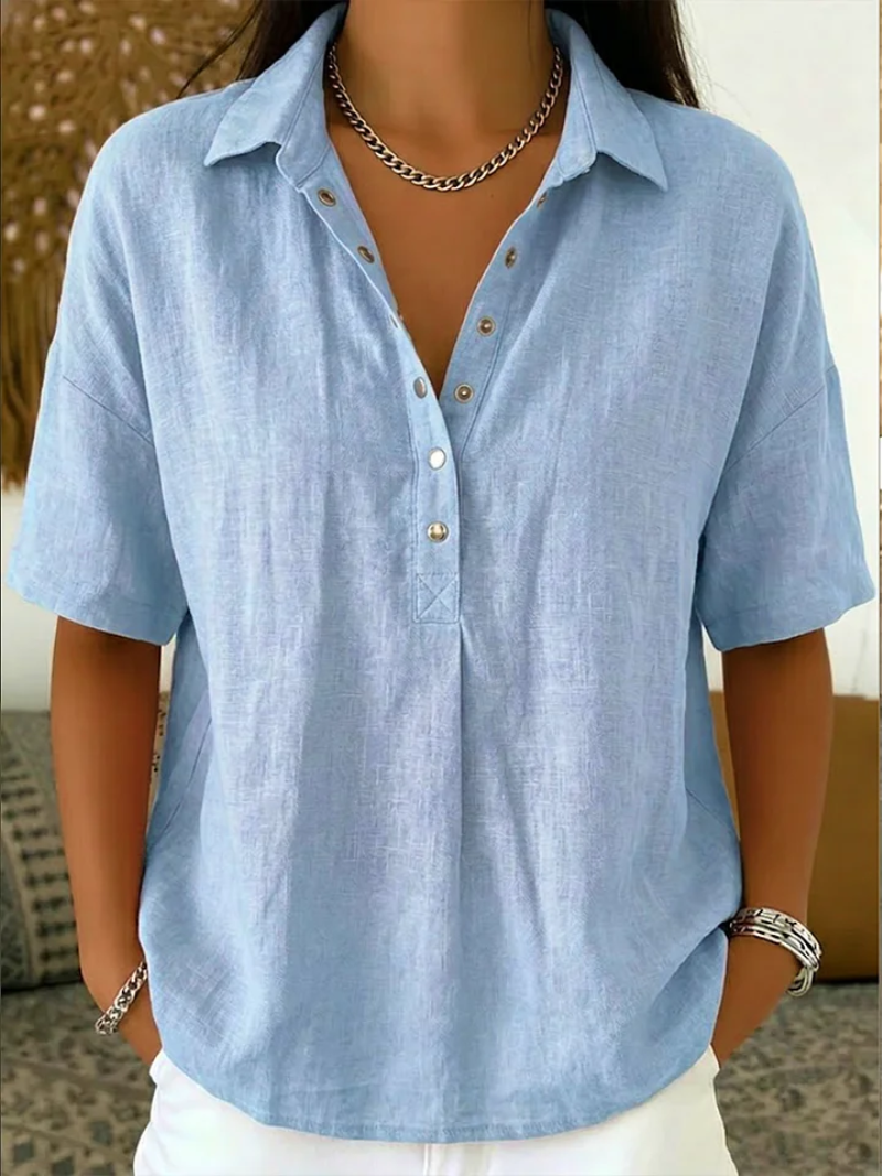 Casual Collared Button-Up Shirt for Effortless Everyday Style