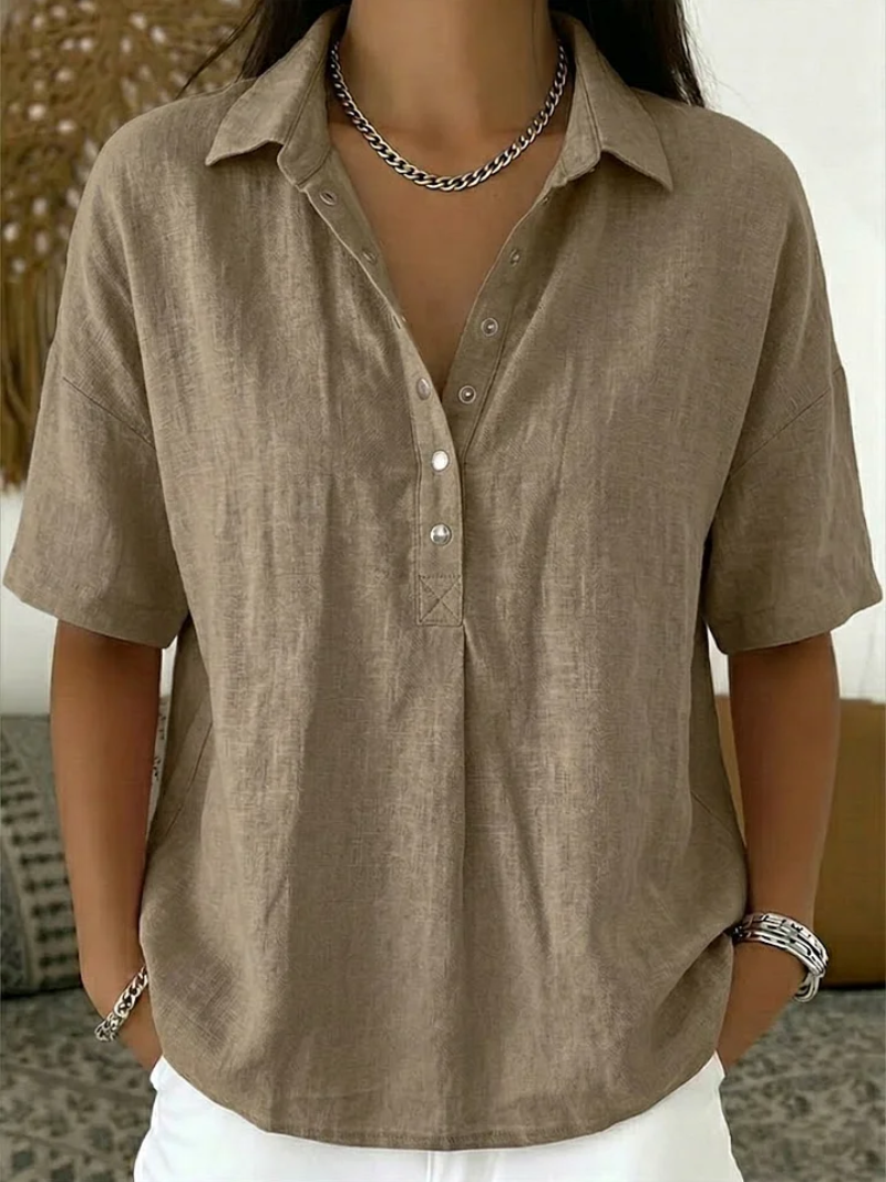 Casual Collared Button-Up Shirt for Effortless Everyday Style