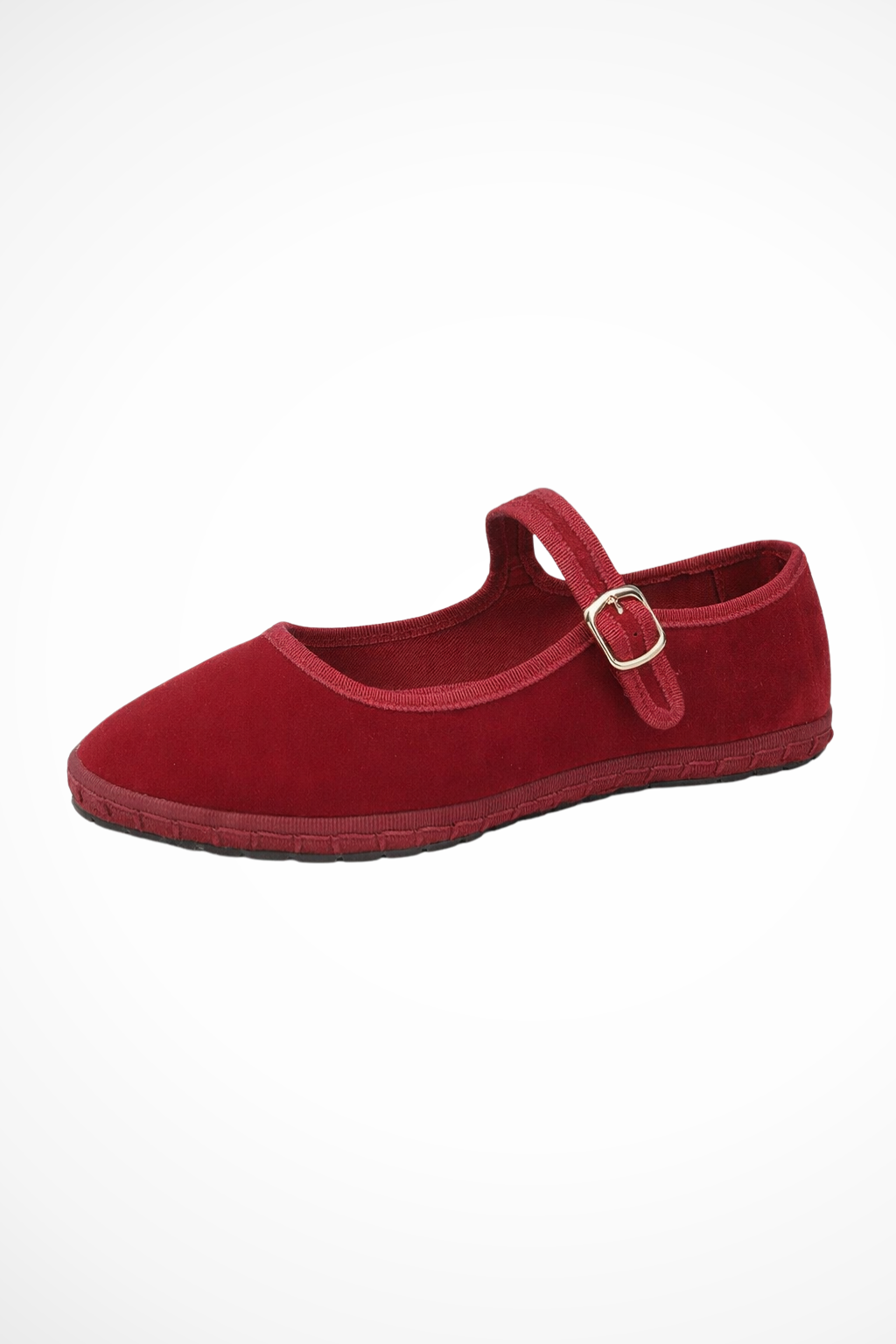 Round Toe Buckle Strap Mary Jane Ballet Flats for Women