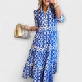 Midi Dress with Chain Pattern