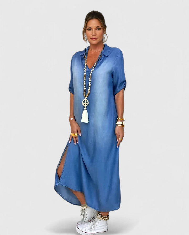 Sophisticated Denim Dress with Effortless Elegance