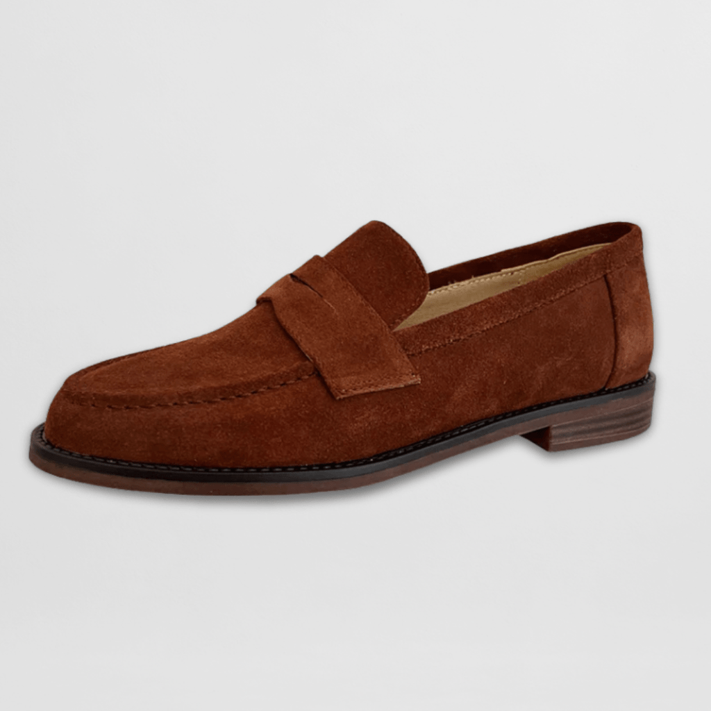 Bianca Classic Vintage Loafers in Chocolate Brown