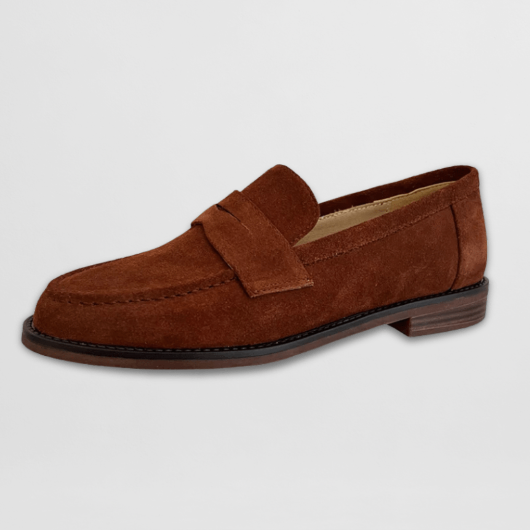 Bianca Classic Vintage Loafers in Chocolate Brown