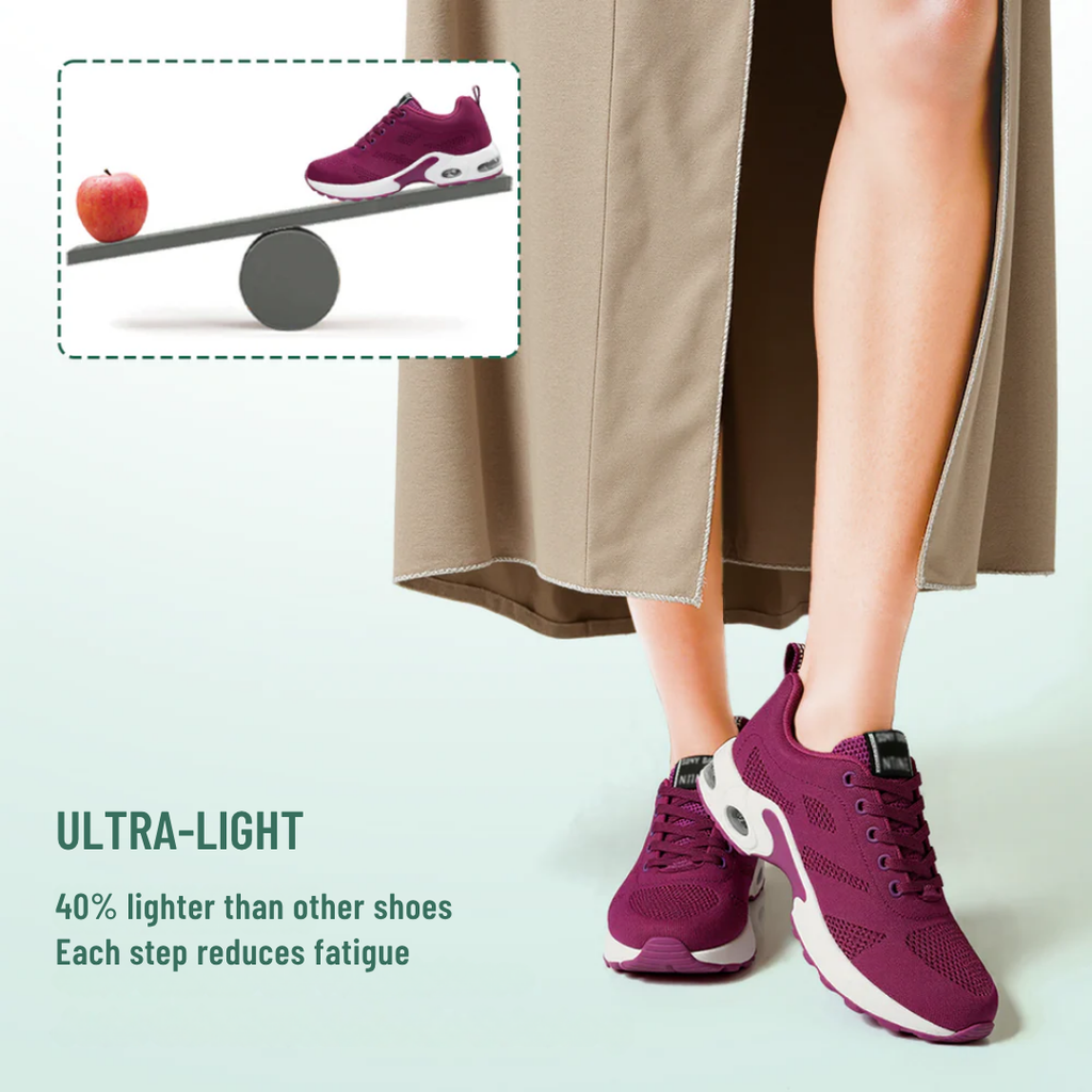 Purple Orthopedic Walking Sneakers for All-Day Comfort