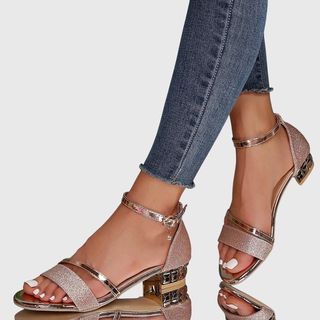 Orthopedic Heeled Sandals with Adjustable Comfort Fit