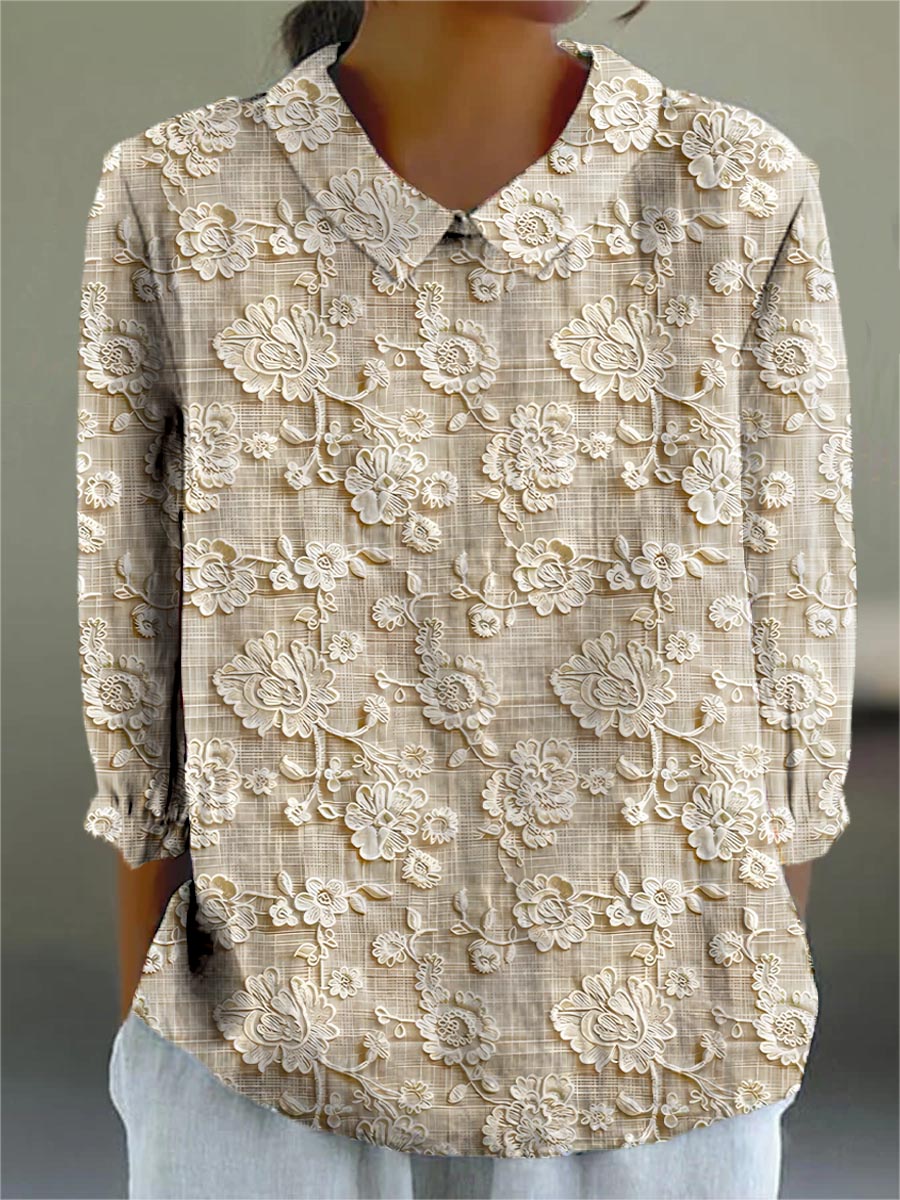 Alba Patchwork Blouse: Artistic Expression Meets Timeless Style