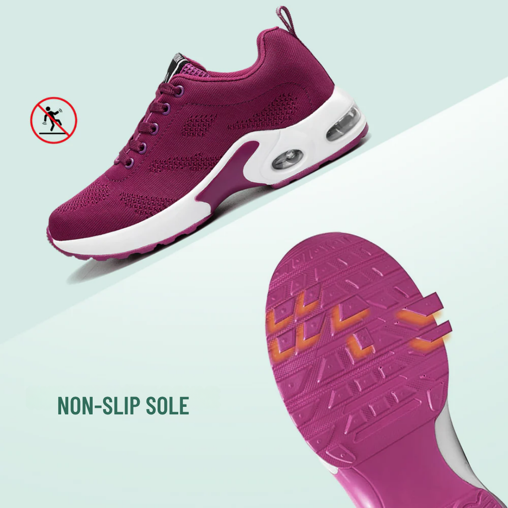 Purple Orthopedic Walking Sneakers for All-Day Comfort