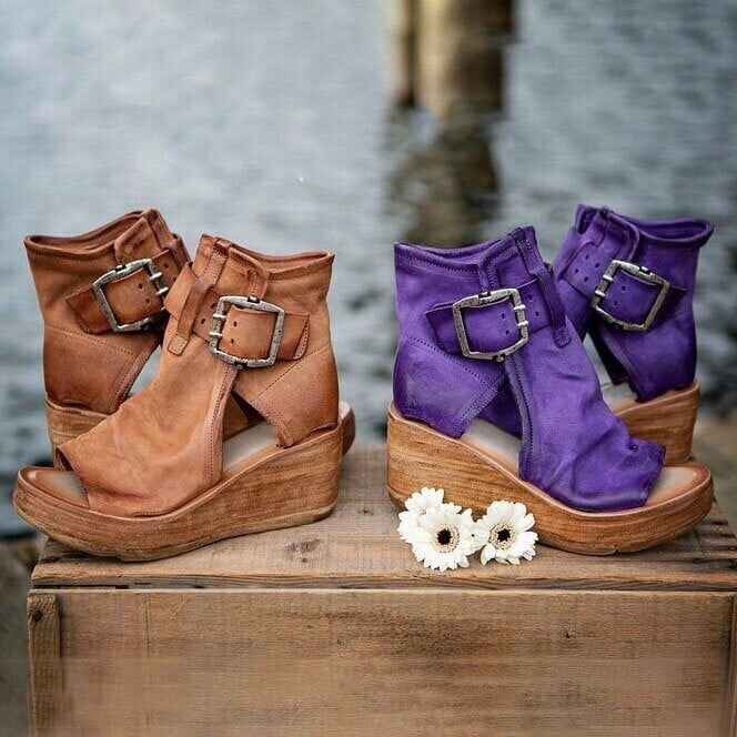 Elana – Stylish Orthopedic Boho Wedge Sandals