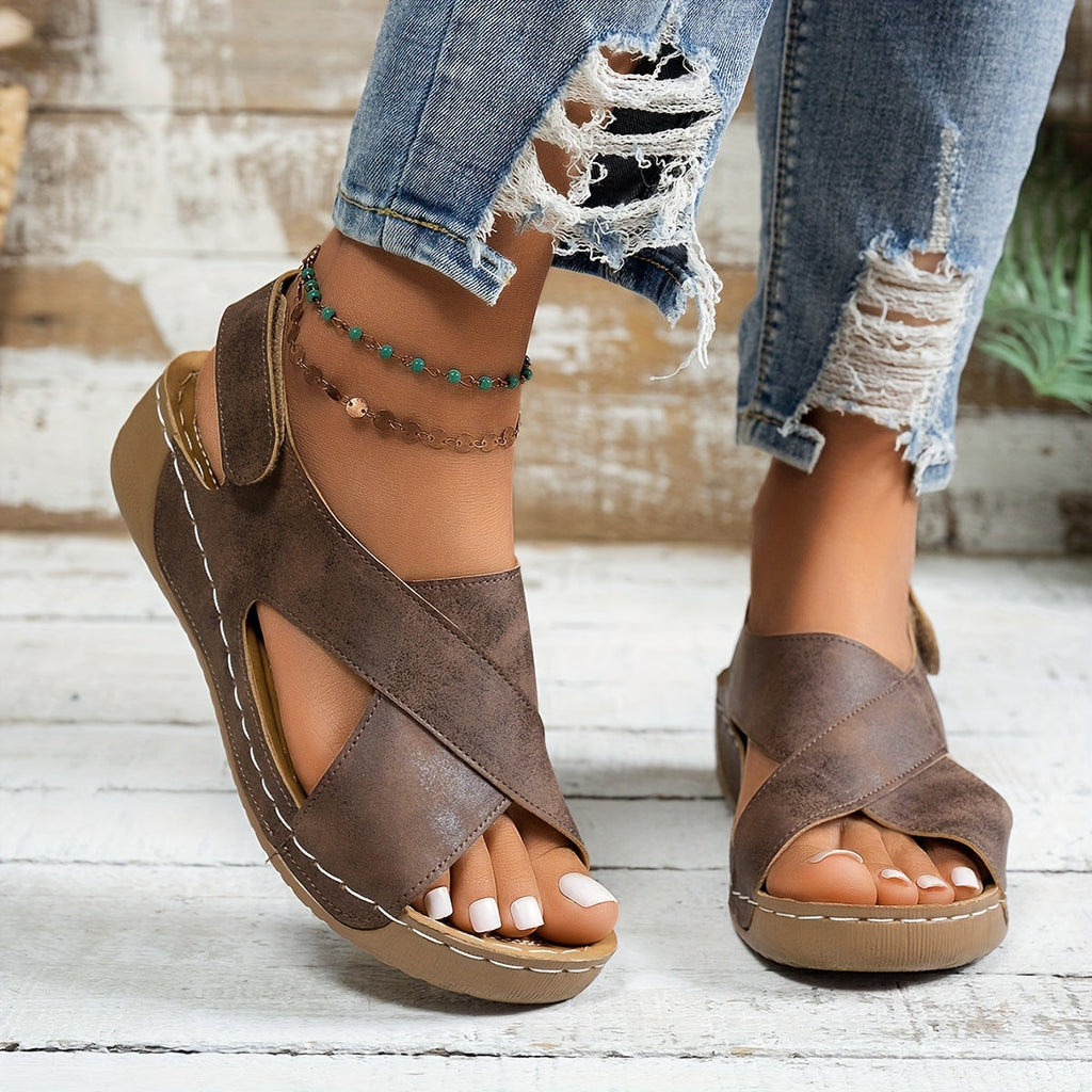 Cushioned Wedge Platform Sandals for All-Day Comfort and Style