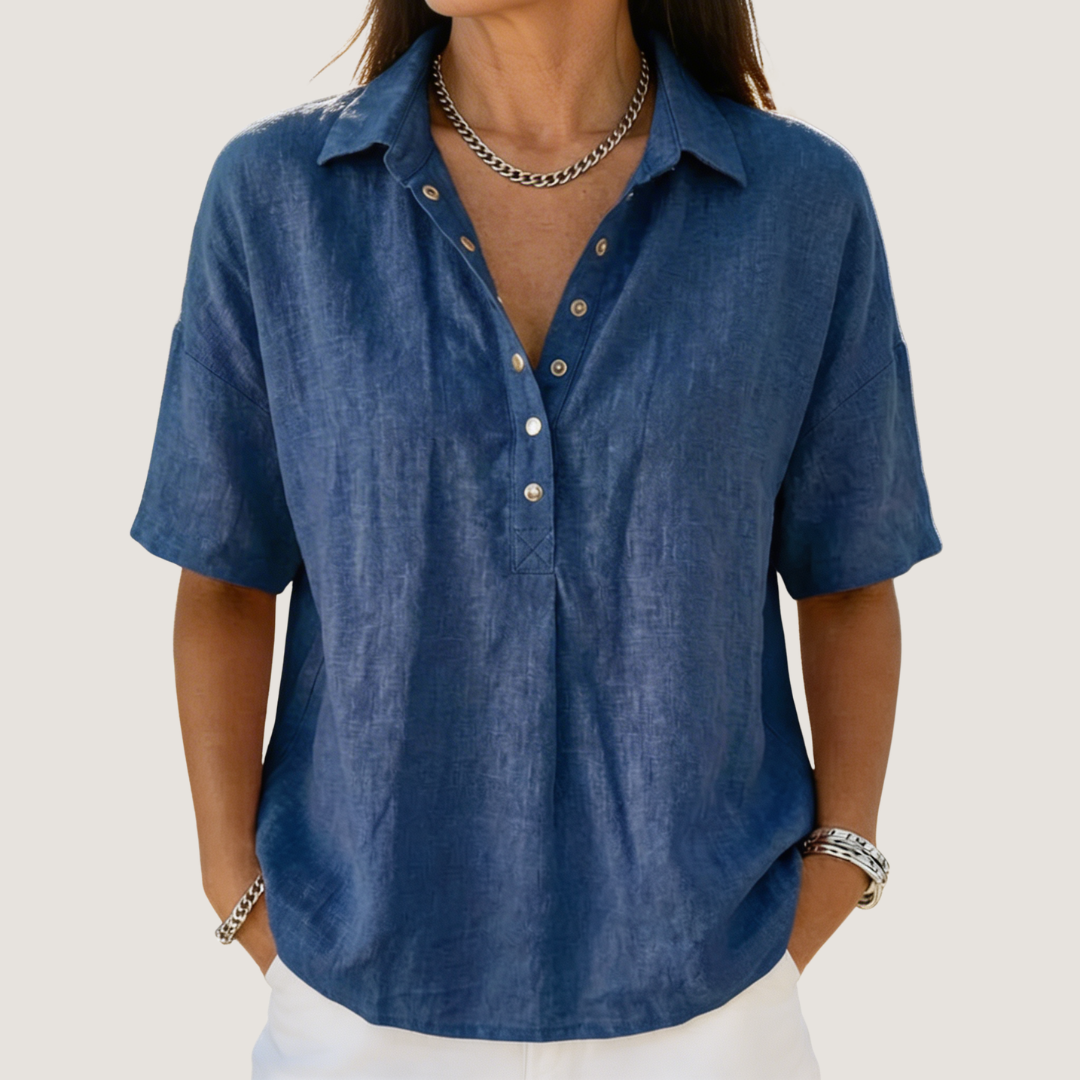Casual Collared Button-Up Shirt for Effortless Everyday Style