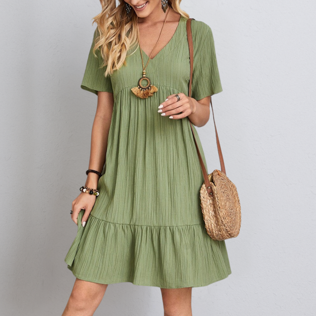 Elegant Dress with Flattering Belly Coverage for Women