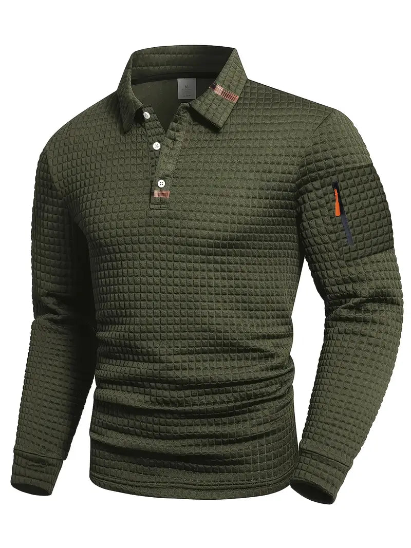 Adriel Polo Shirt with Zip Sleeve Pocket