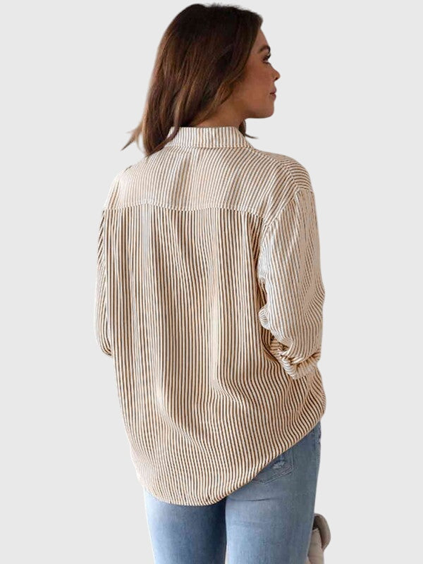 Ariana Collared Striped Shirt for Effortless Elegance