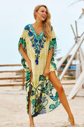Sunlit Floral Kaftan Maxi Dress for Effortless Elegance