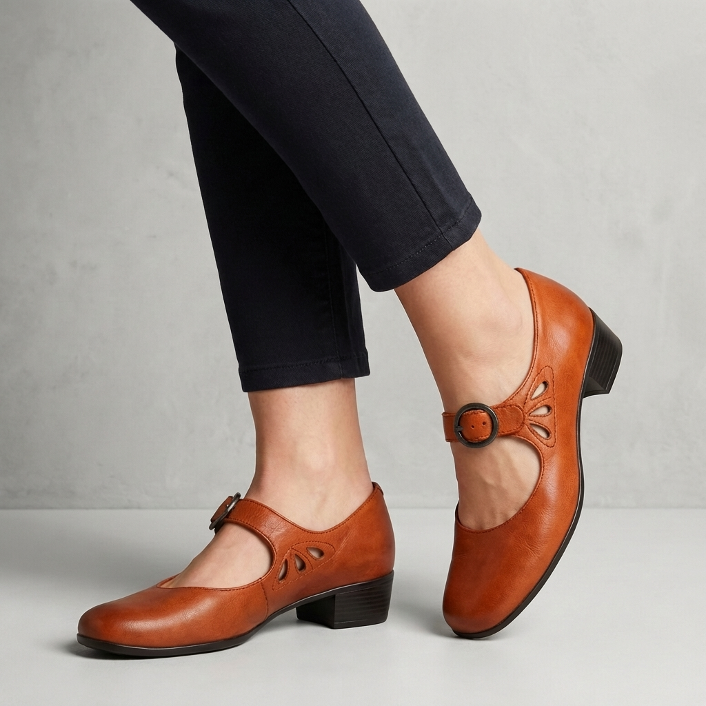 Vintage Mary Jane Heels – Classic Strap Low Heel Comfort Shoes