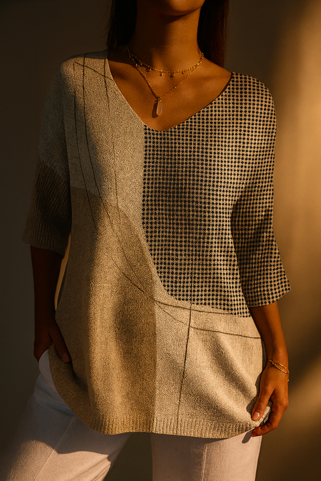 Abigail Geometric Pullover Artful Everyday Style