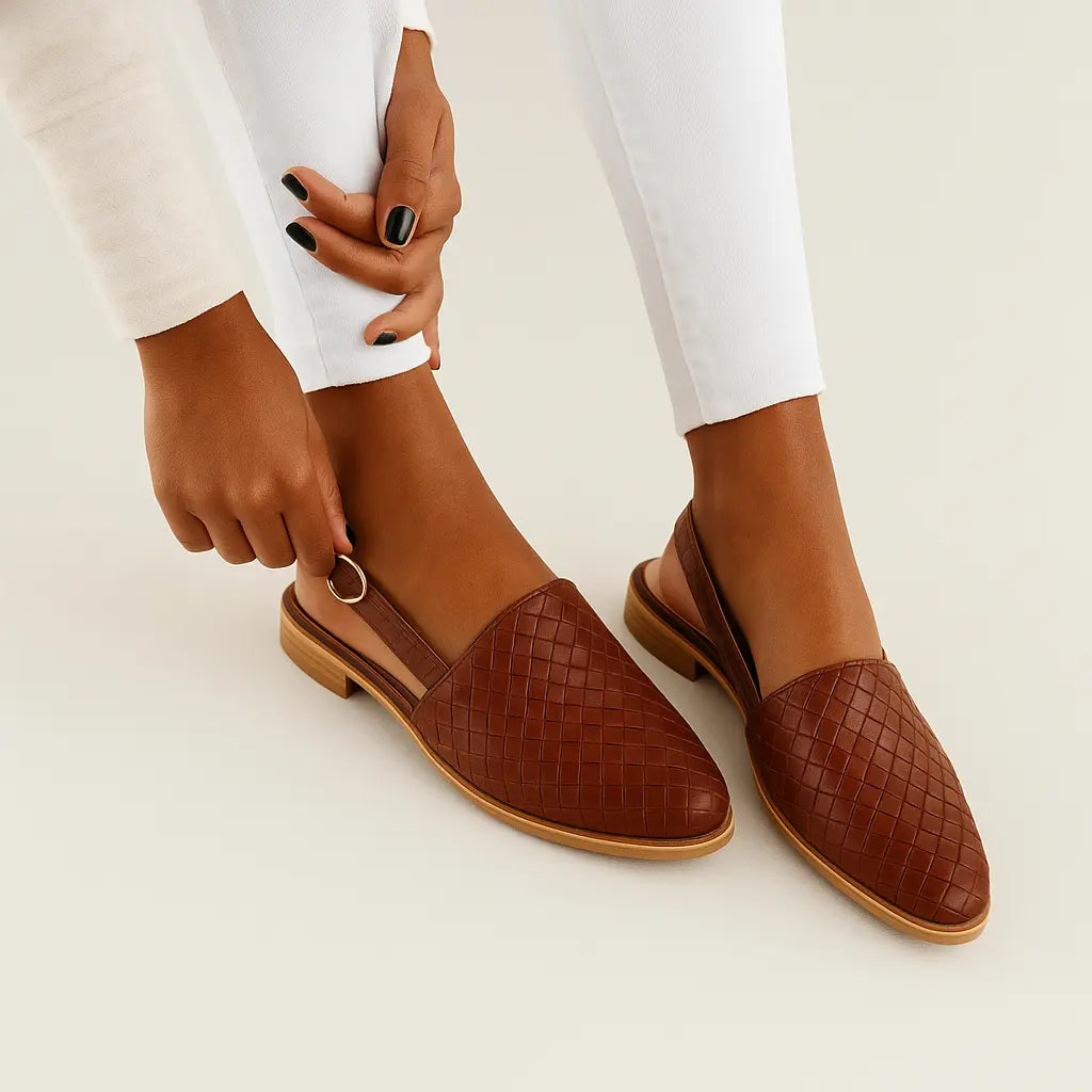 Comfortable Woven Slingback Flats for Everyday Comfort