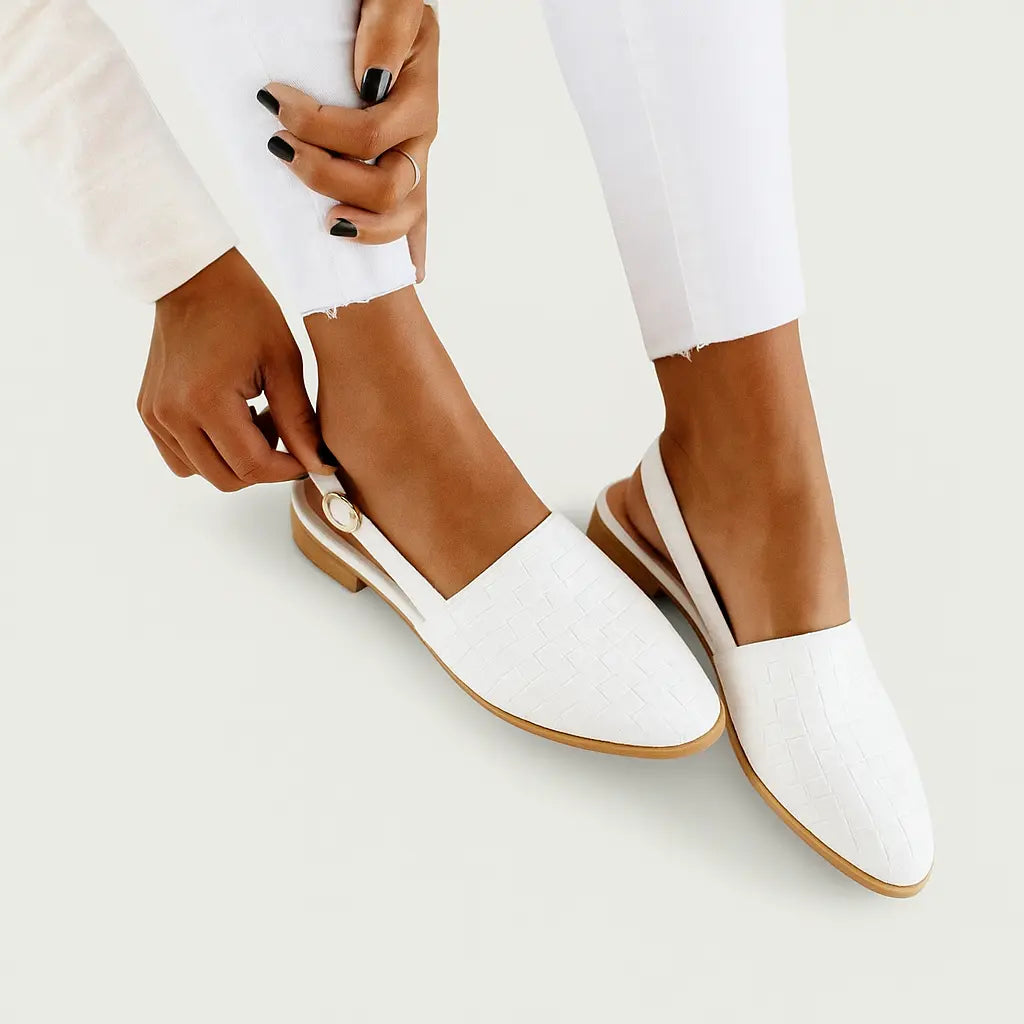 Comfortable Woven Slingback Flats for Everyday Comfort