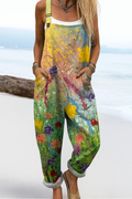 Artistic Overall Jumpsuit - Vintage Elegance Meets Modern Ease