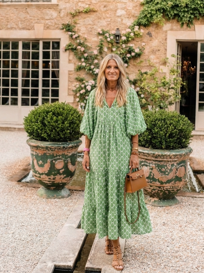 Effortless Elegance Midi Dress with Tiered Skirt
