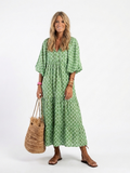 Effortless Elegance Midi Dress with Tiered Skirt
