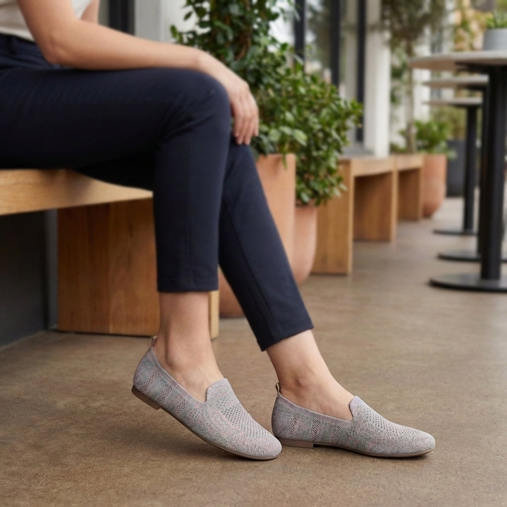 Breathable Knit Loafers – Lightweight Casual Comfort Walking Flats