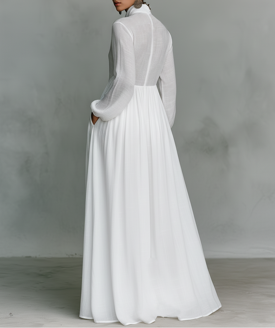 Serena Flowing Button-Front Maxi Dress for Women